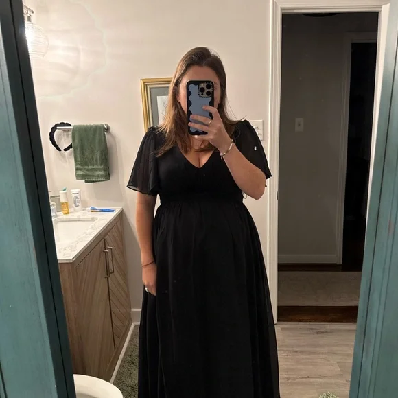 Azazie Verna Maxi Dress in Black - Picture 2 of 2